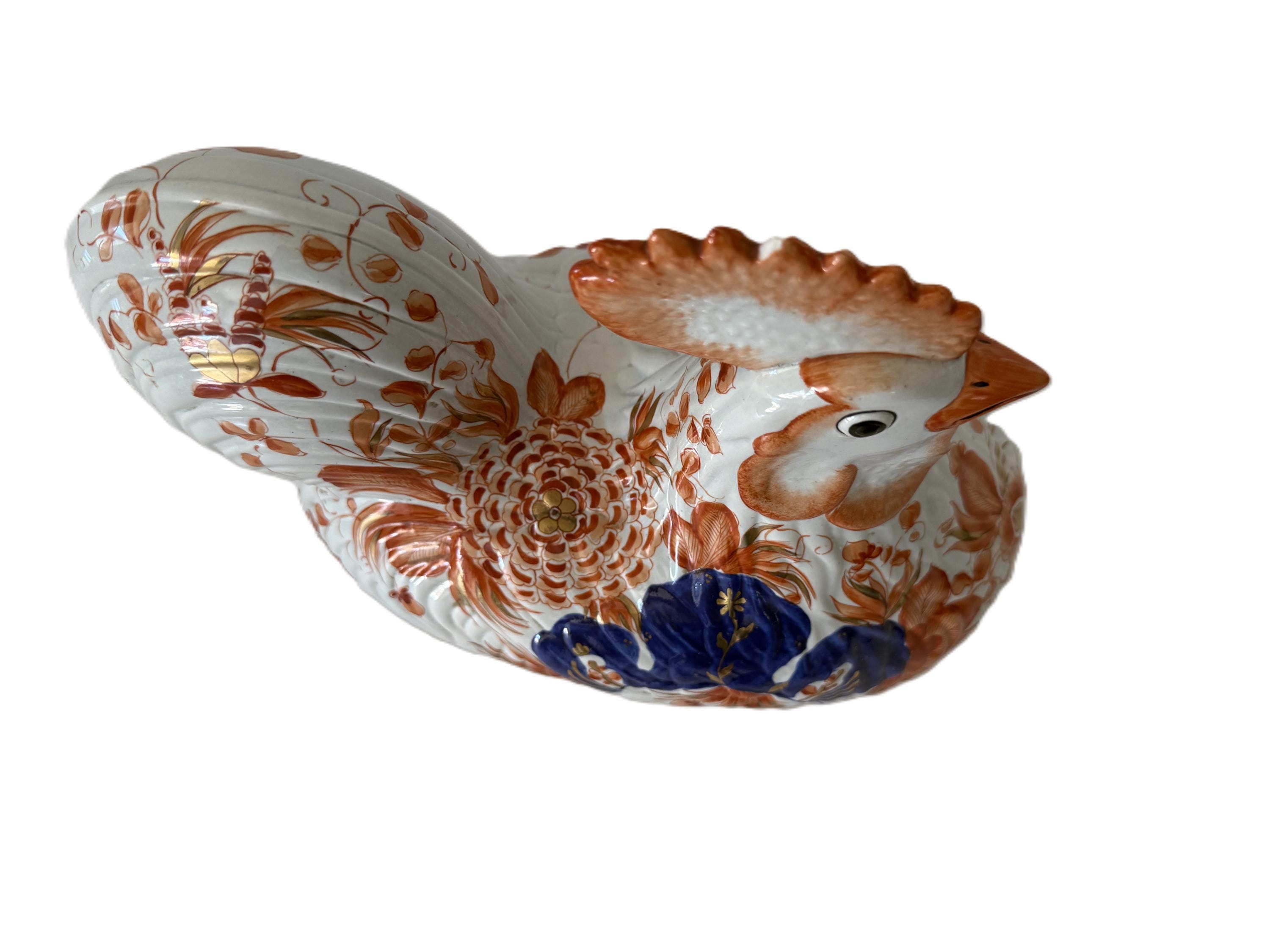 Vintage Meiselman Italy Imari Style Rooster Tureen, Italian