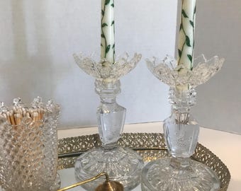 ヴィンテージ ティファニー クリスタル ハンプトン キャンドル