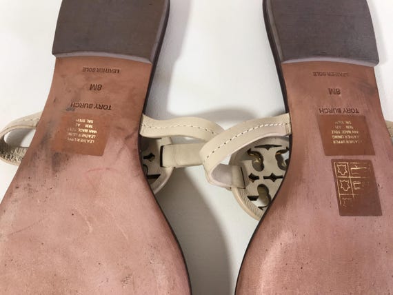 Tory Burch Tan Leather Sandals, Size 8M, Tory Burch Beige Leather