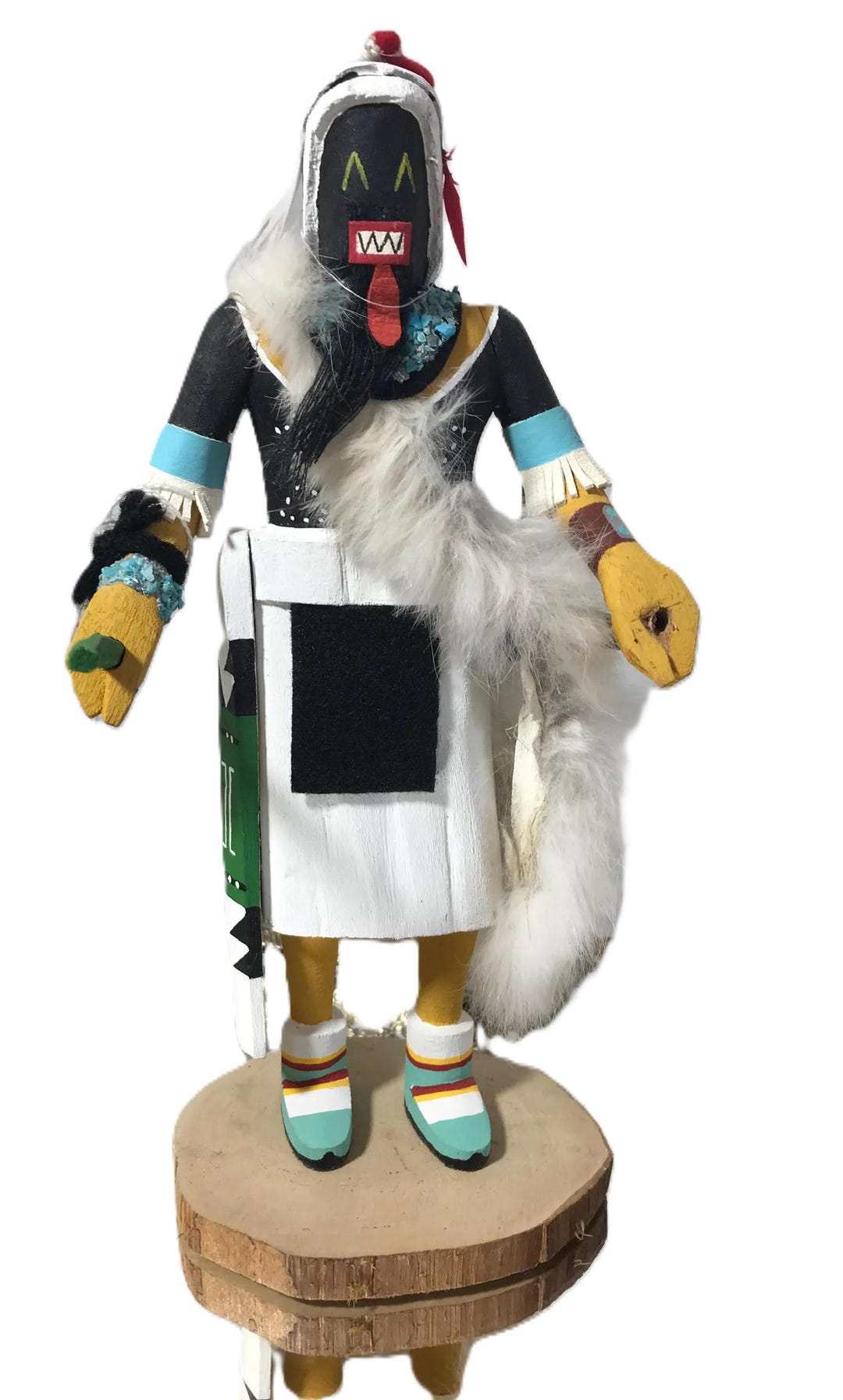 Vintage Zuni Kachina Doll by Steven Comosona, Hand-carved