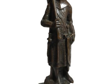 中世騎士ブロンズ像置物 中世の騎士像 コールドキャスト樹脂彫刻 32 cm - Etsy 日本