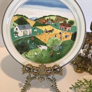 Villeroy & Boch Les Quatre Saisons, Villeroy and Boch The Four Seasons plate 2 Summer, Villeroy and Boch decorative wall plate.