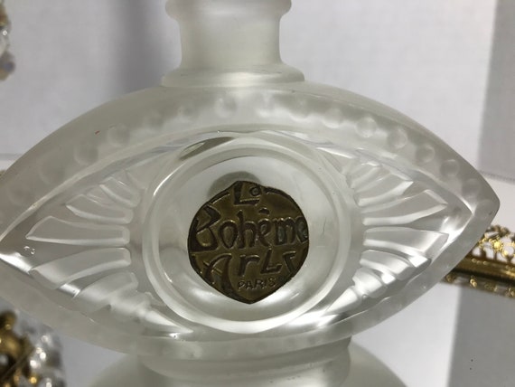 Vintage Arly La Boheme Paris glass perfume bottle… - image 4