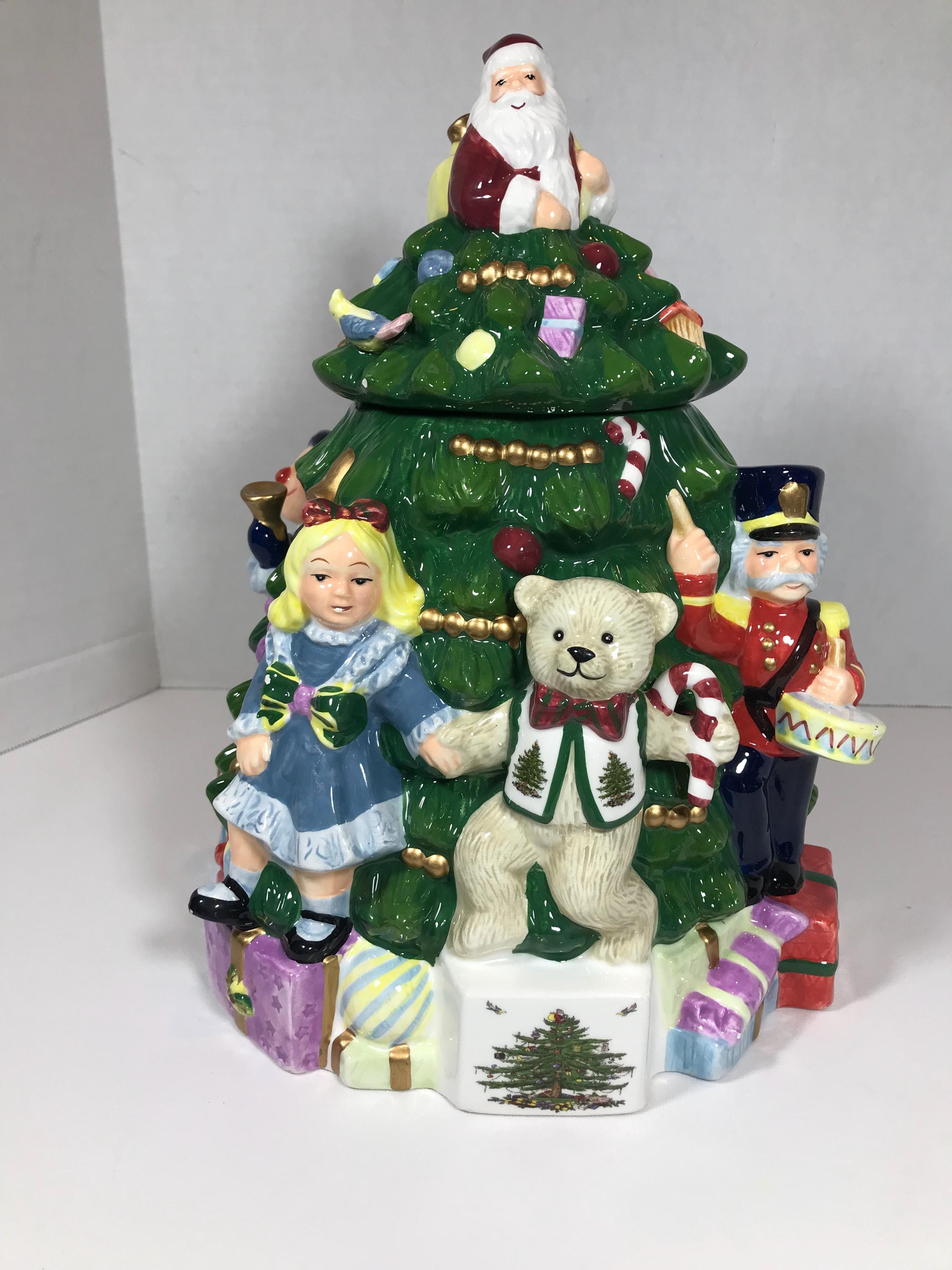 イギリス　スポード クッキー ジャー クリスマスツリー スポード クッキー ジャー クリスマスツリー Amazon｜Spode