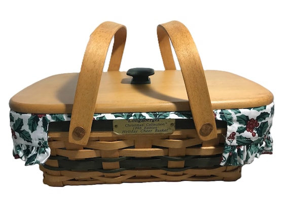 Vintage Longaberger Picnic Basket Christmas Collection 1996