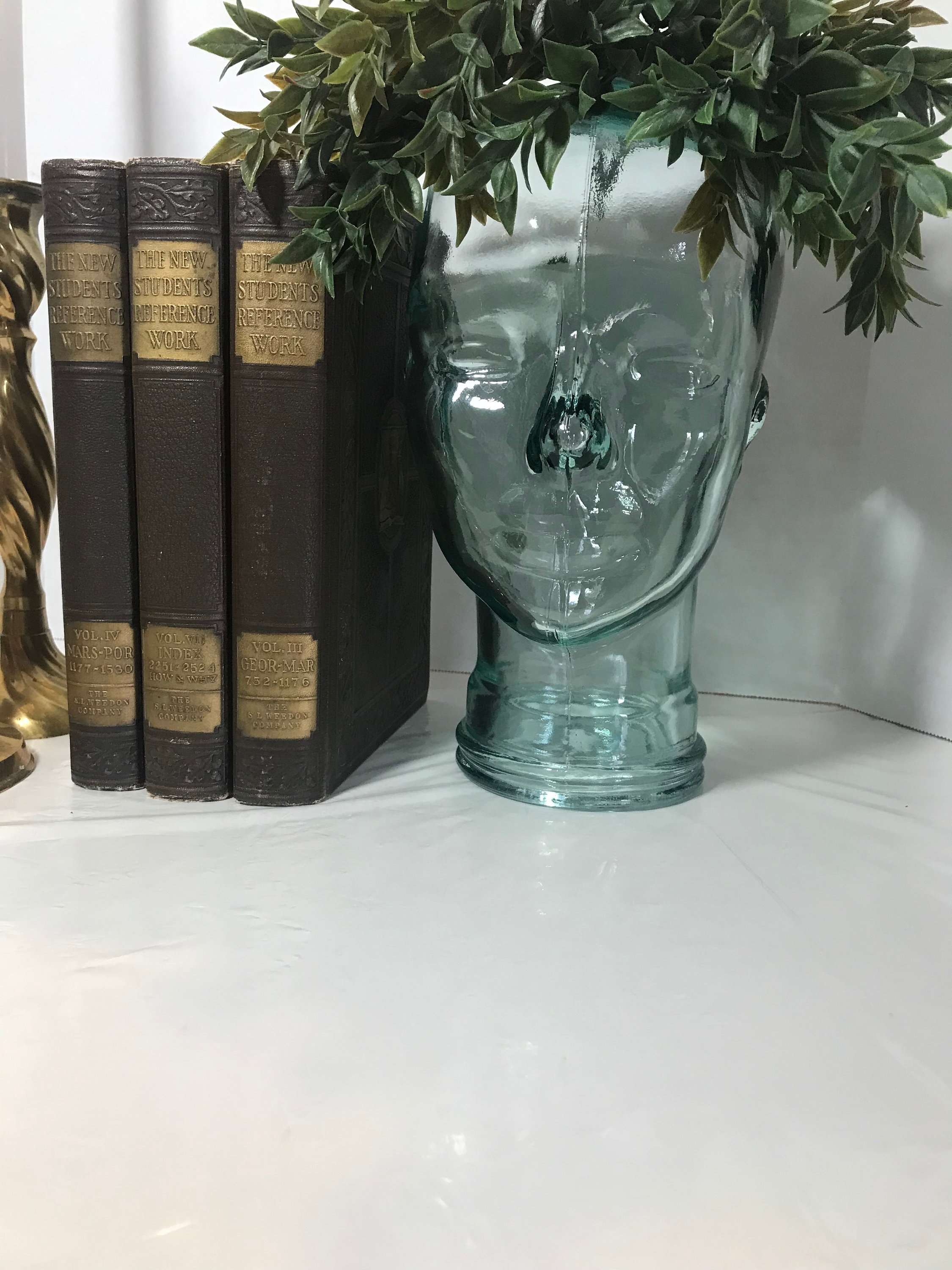 ヴィンテージ ガラス製 マネキン ヘッド インテリア ディスプレイ 頭部