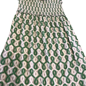 Vestido de verano vintage de Juicy Couture, talla M, vestido de tirantes finos con estampado llamativo verde de Juicy Couture, vestido de verano de Juicy Couture