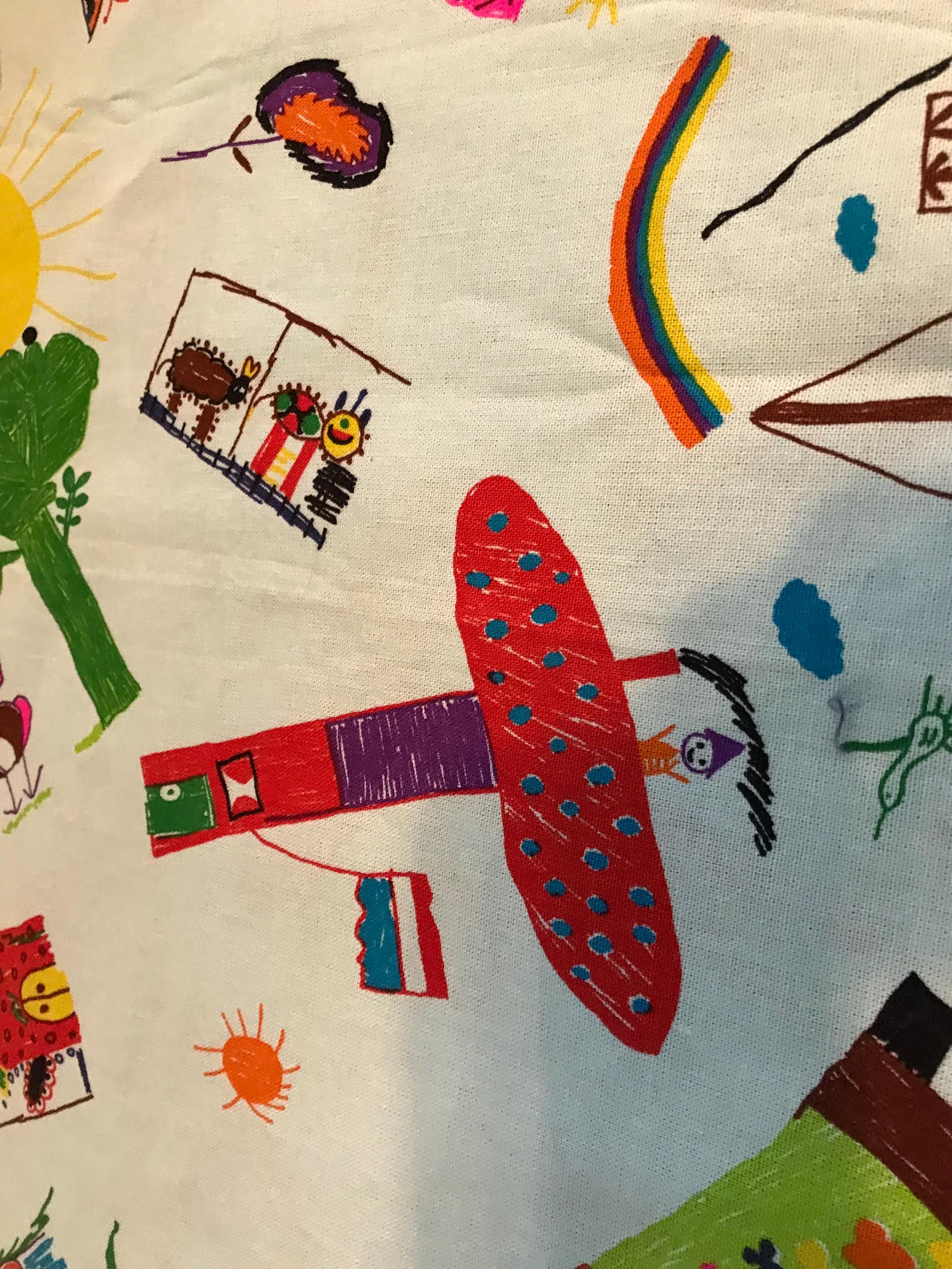 Vintage THC Hawaiian Textiles Fun Printed Fabric, Vintage THC Childlike ...