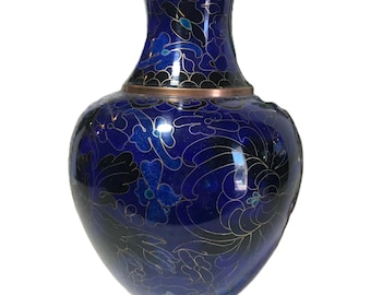 青色と赤色の孔雀模様花瓶 青色と赤色の孔雀模様花瓶 高さ31cm幅23
