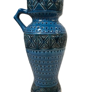 Vintage rare Bitossi  lighter, Vitage Bitossi Rimini Blue blue ceramic lighter, Bitossi pottery lighter, Aldo Londi Bitossi blue lighter