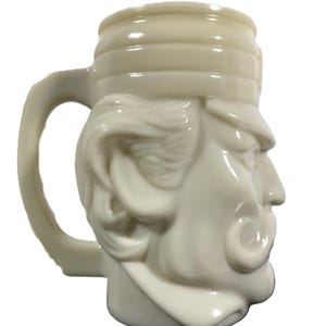 Vintage face mug cup, Vintage man with mustache coffee cup, Vintage face planter, Whimsical Avon face pencil cup, face planter, face decor