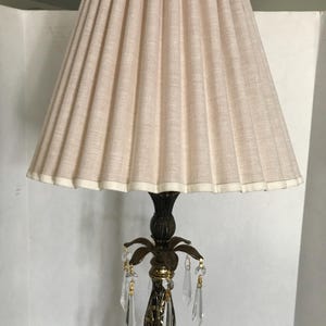 Vintage 1950s Pleated Pink Scalloped Lampshade