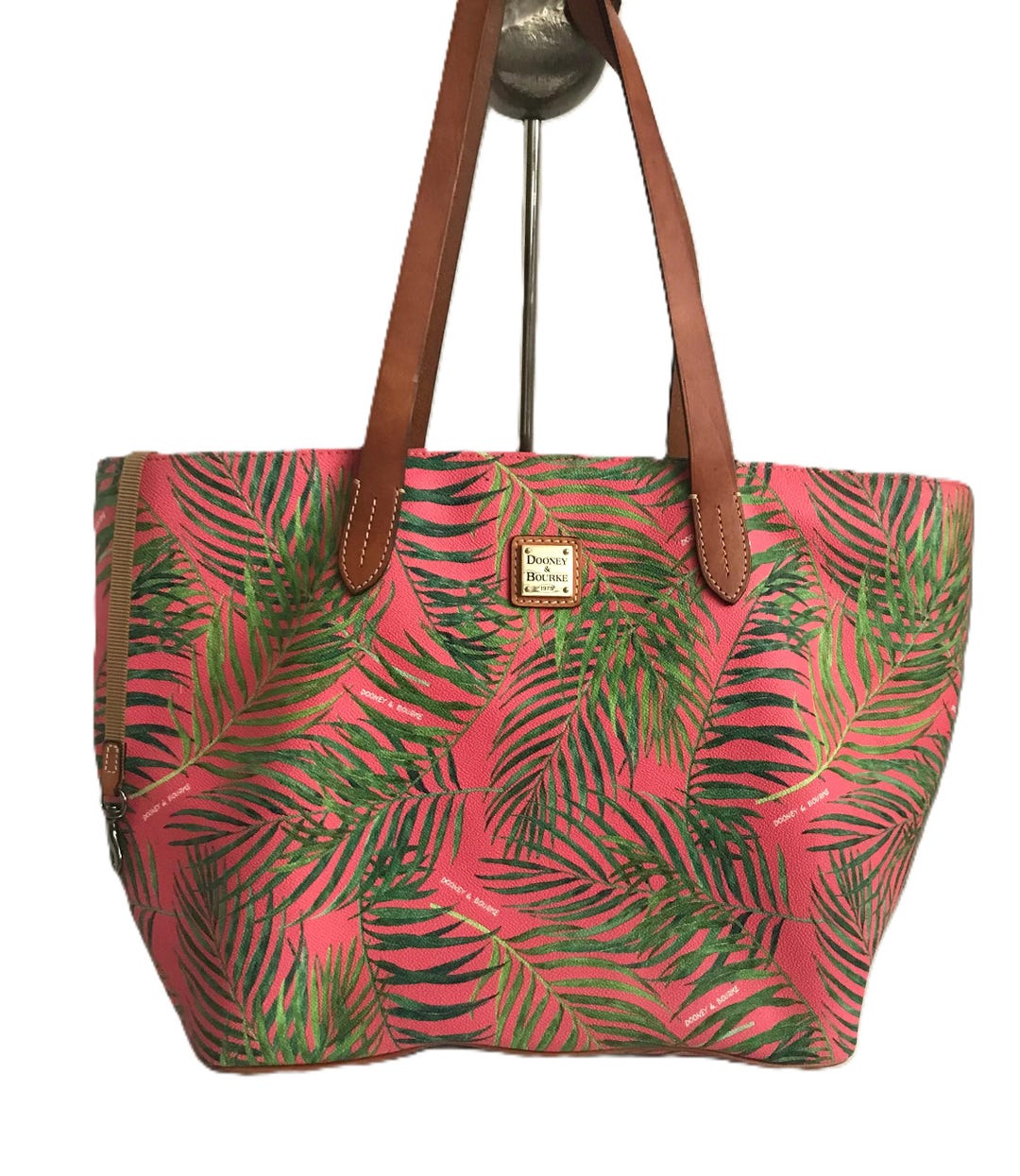 Vintage Dooney and Bourke Purse, Dooney and Bourke Large Pink Leather Tote  Handbag Purse Dooney and Bourke Tropical Pink Leather Tote Purse