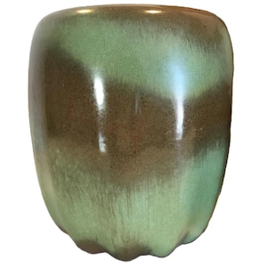 Vintage Frankoma Pottery Ceramic Green Mid Century Vase