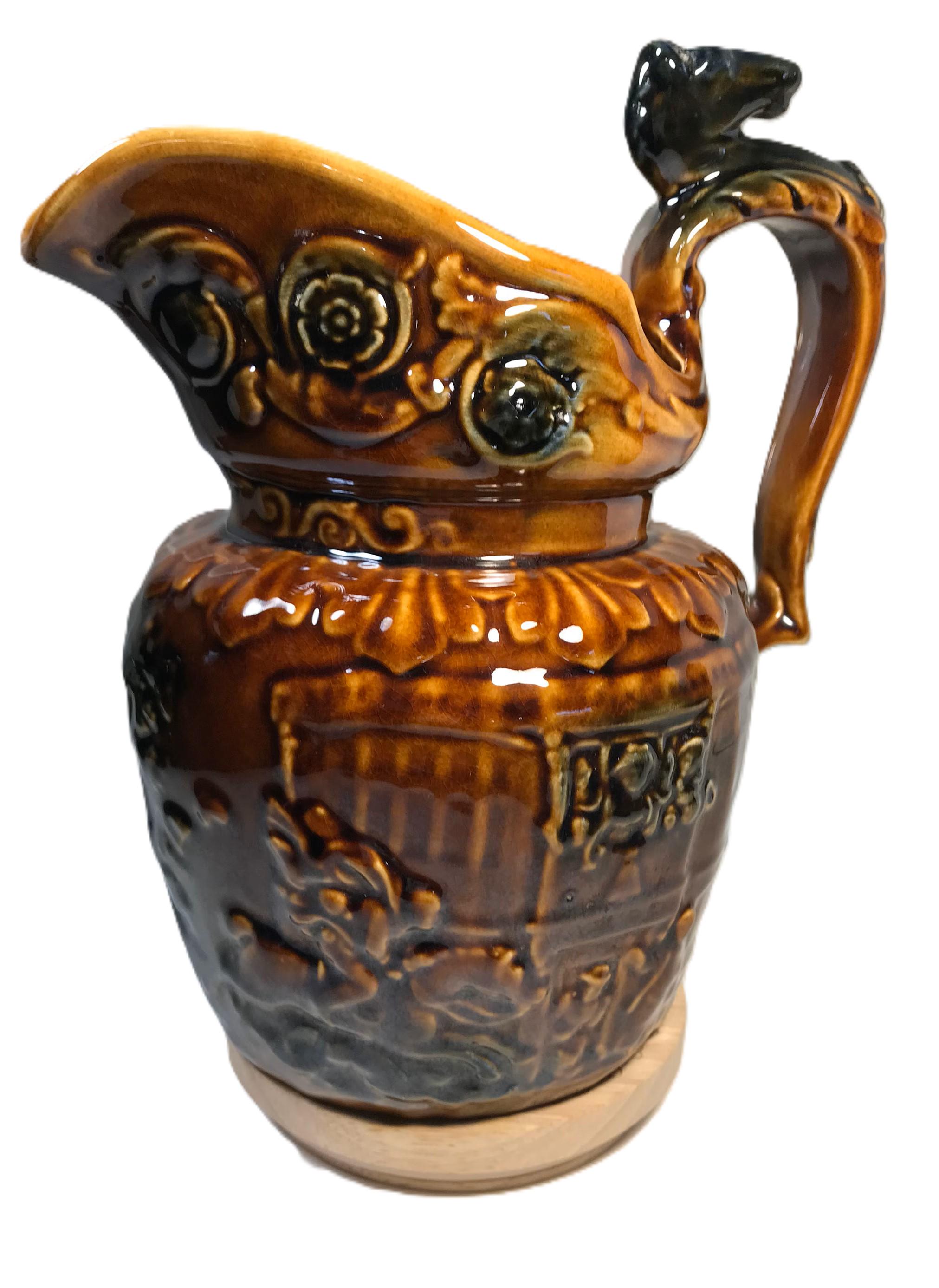 Vintage Wood and Sons England, Ceramic Horse Head Pitcher, Wood
