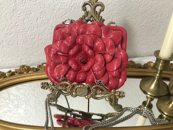 Vintage Brighton purse, Vintage pink flower purse… - image 2