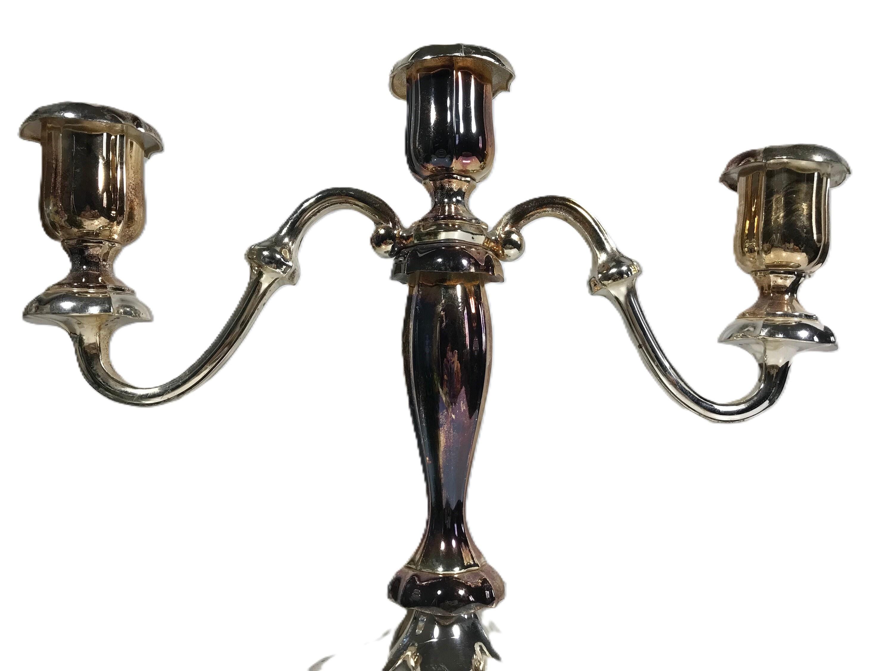 Vintage Oneida Japan Silver Plate Candelabra, Vintage Silverplate