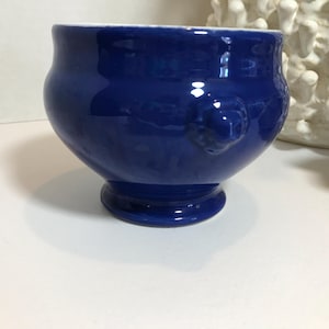 Vintage Emile Henry France 66.00 Blue Glazed Soup Bowl, Emile
