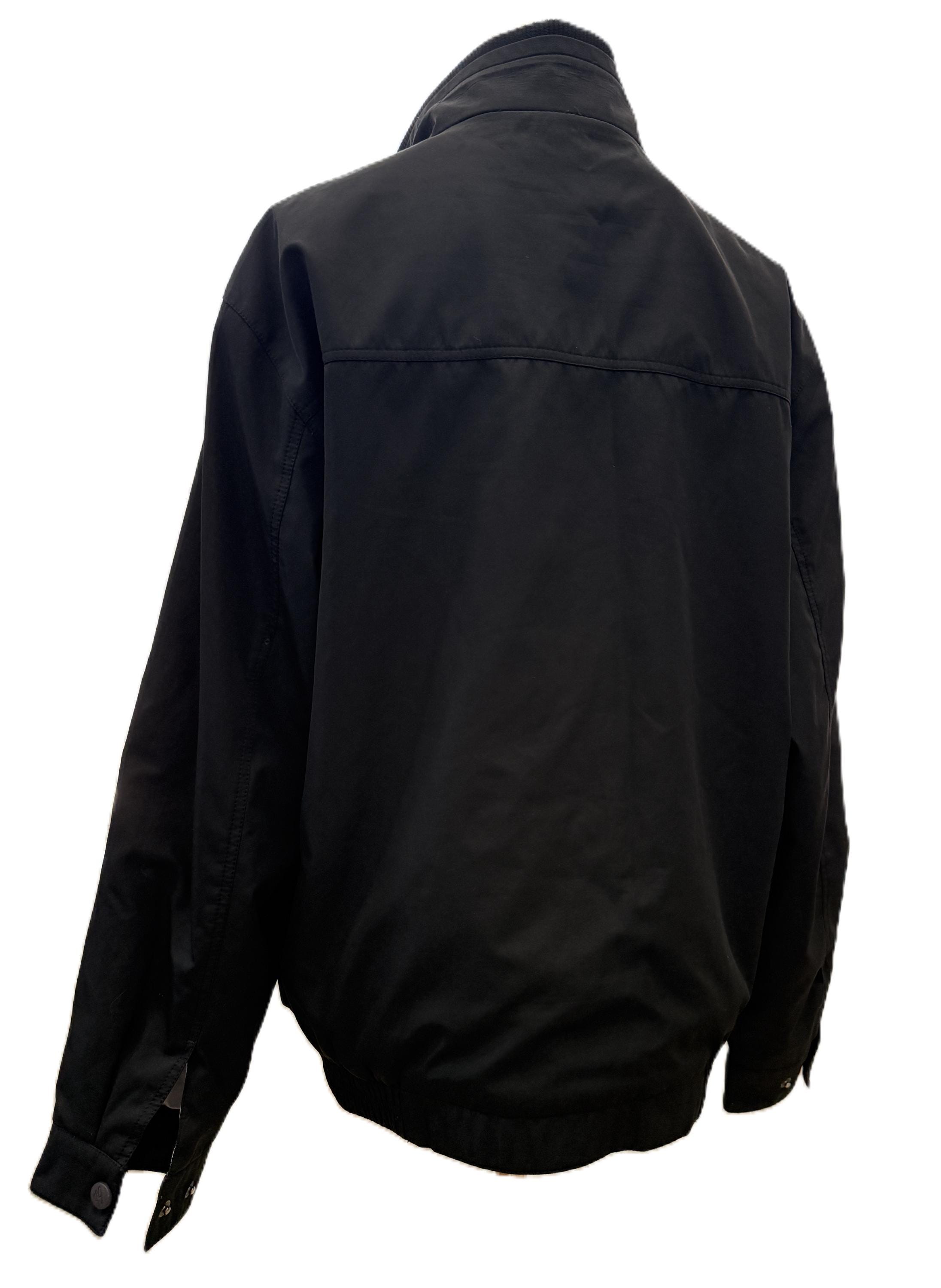 Vintage Pierre Balmain Black Bomber Jacket, Zip Front Designer