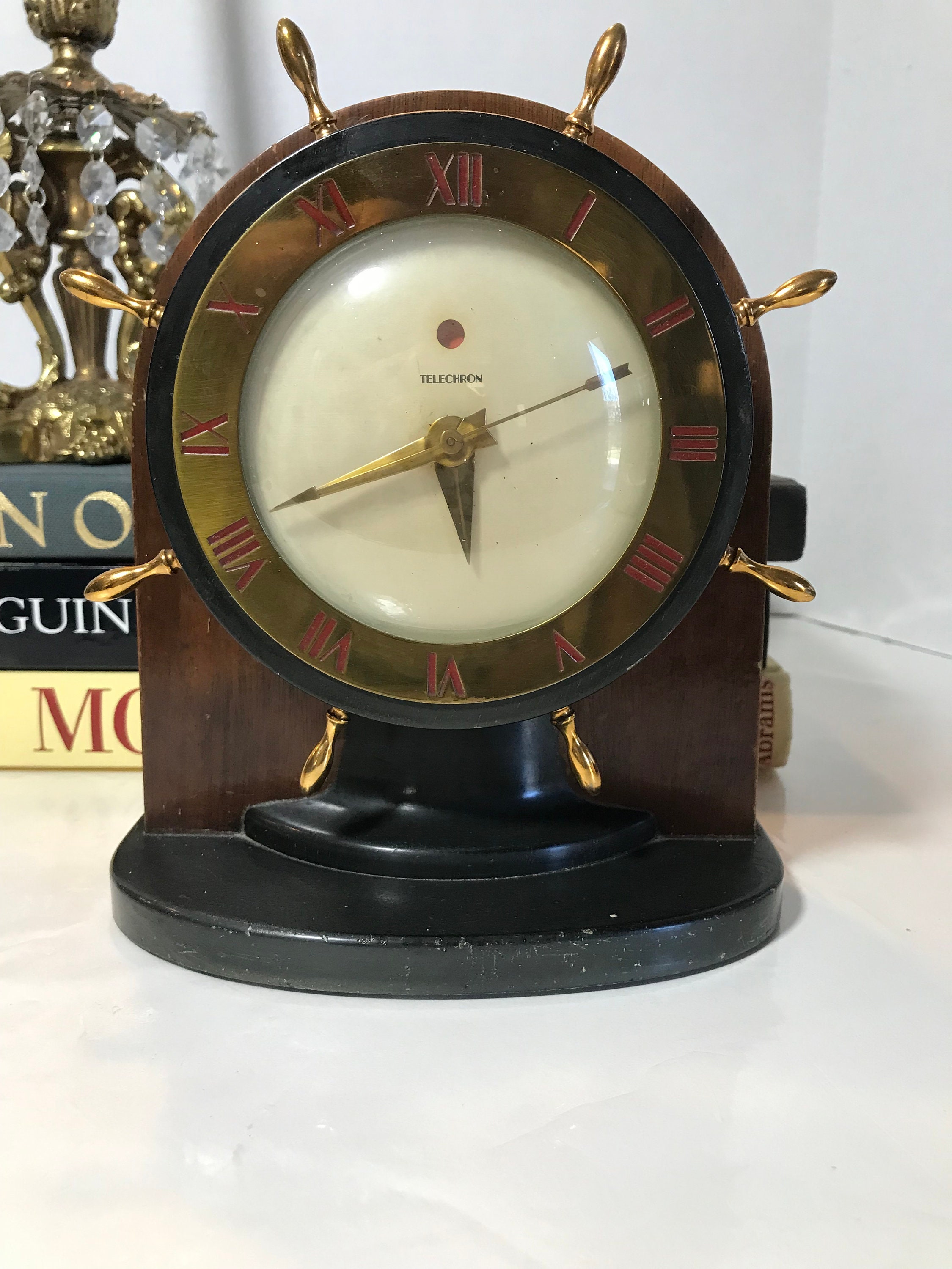 Vintage 1940s Telechron Electric Clock, Vintage 1940s Warren