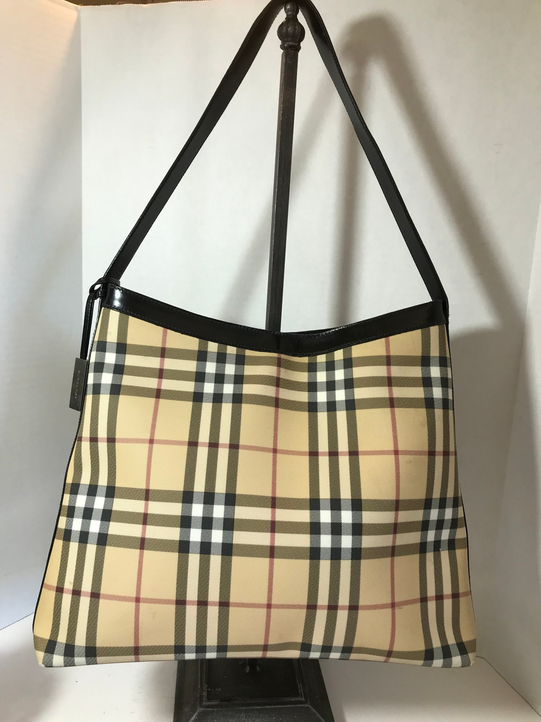 Vintage Burberry Purse, Vintage Burberry Nova Check Handbag Vintage Burberry Purse, Vintage Burberry Nova Check Handbag
