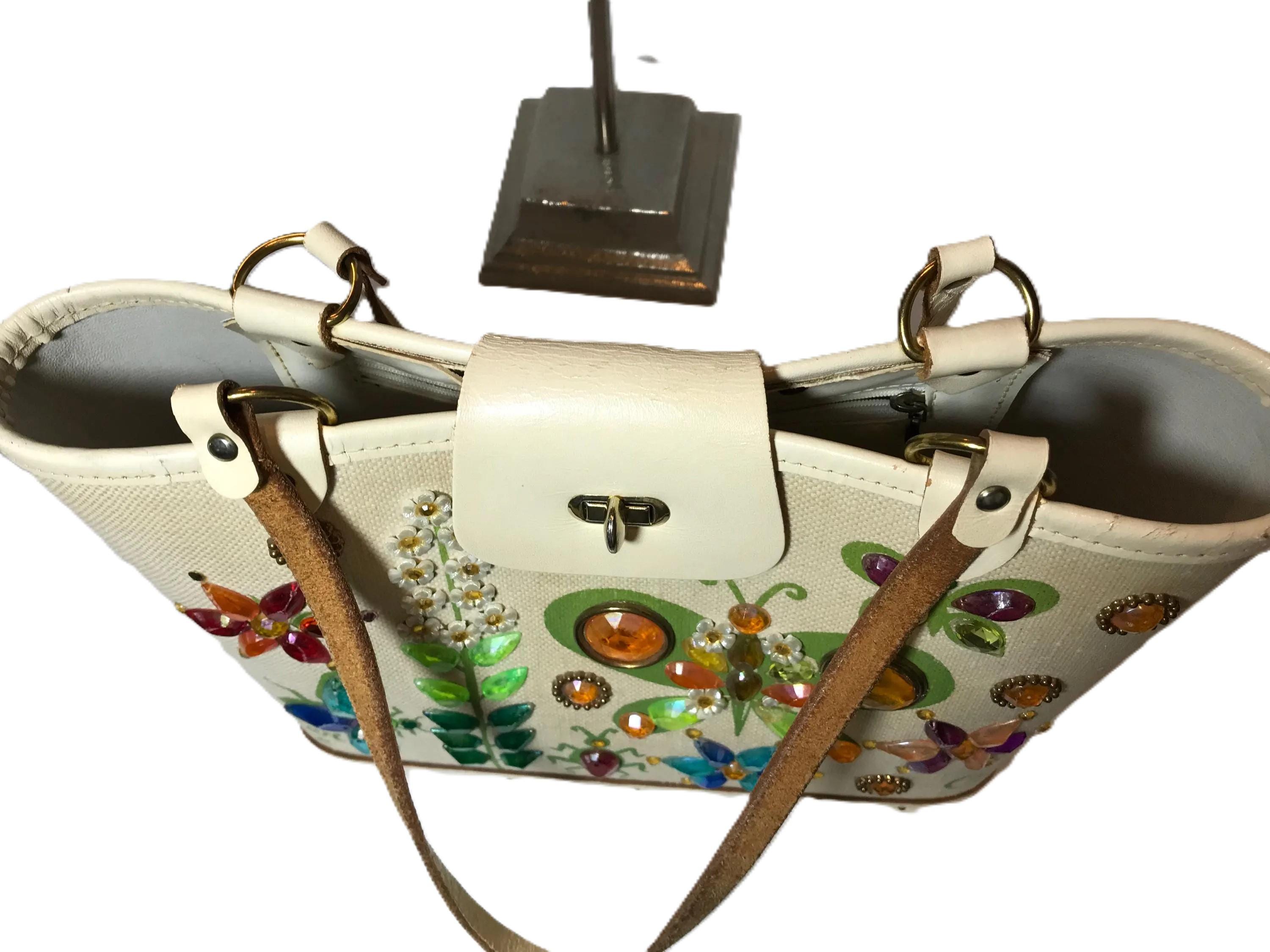 Vintage 1960s Enid Collins Original Summer Time Tote Handbag Purse