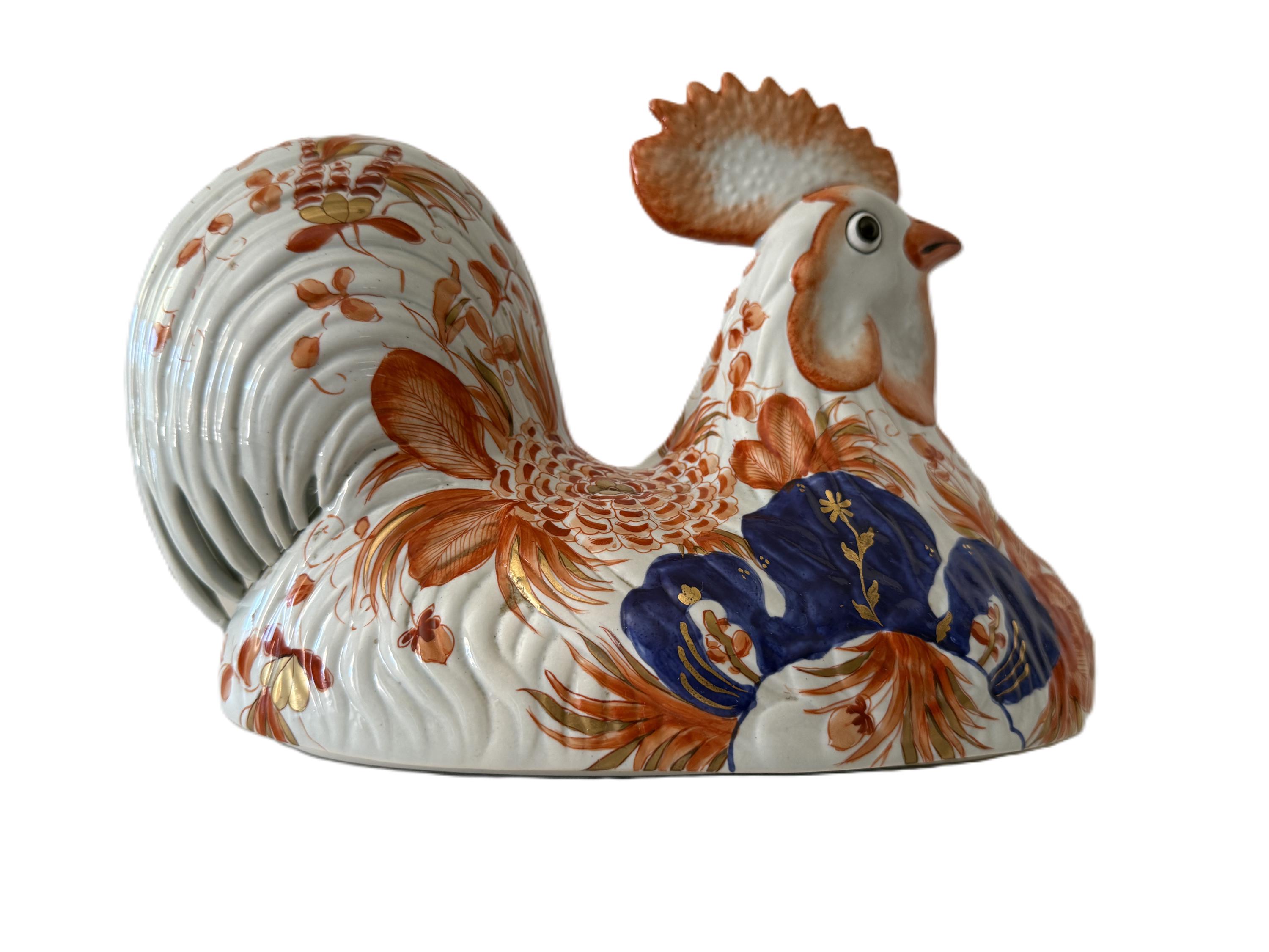 Vintage Meiselman Italy Imari Style Rooster Tureen, Italian