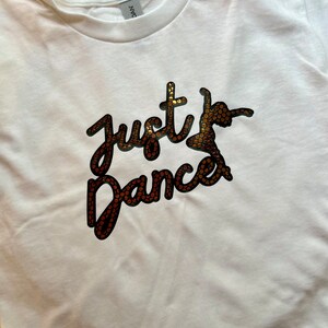 Just Dance Shirt: Holographic Dancer Vinyl, Customizable Gift