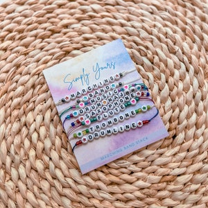 Marching Band Pulsera de cuentas personalizable / Pulsera de cierre deslizante y ajustable