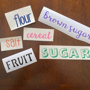 Kitchen Organization Labels