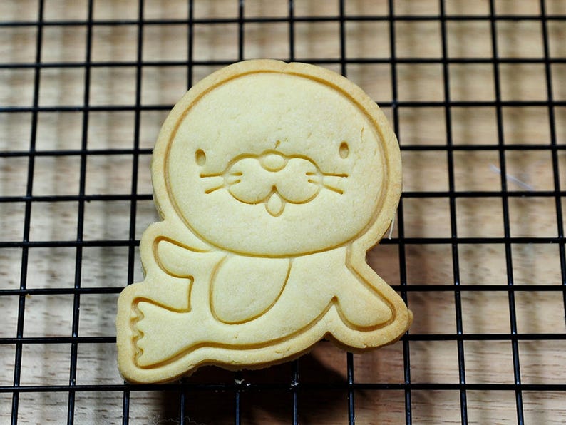Cute Seal Cookie Cutter and Stamp Set image 5