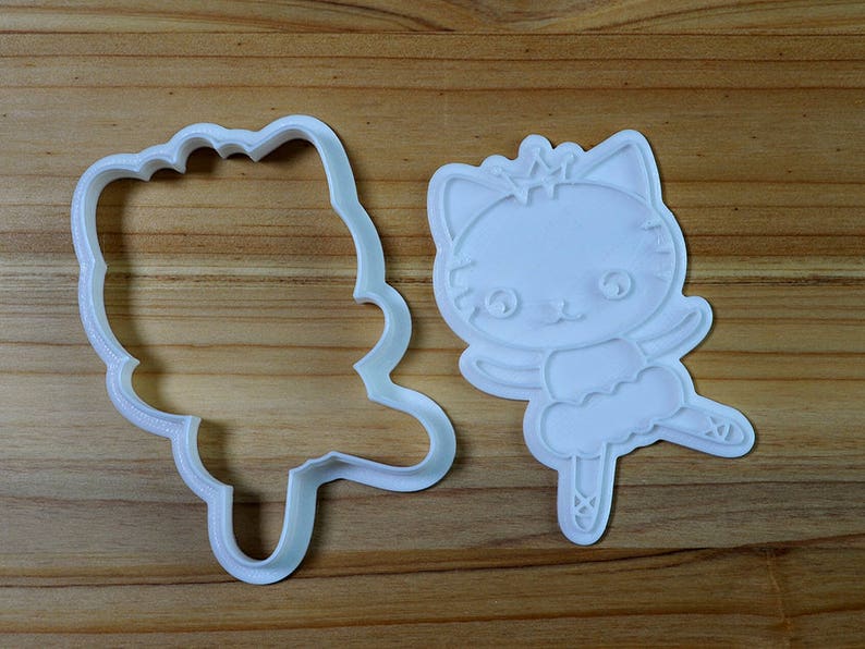 Cat Ballerina Cookie Cutter and Stamp Etsy