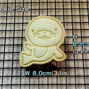 Cute Seal Cookie Cutter and Stamp Set image 2