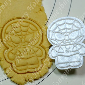 Cute Spiderman Cookie Cutter and Stamp