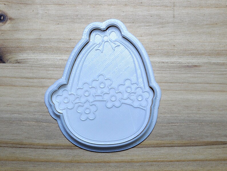 Ribbon Flower Basket Cookie Cutter and Stamp