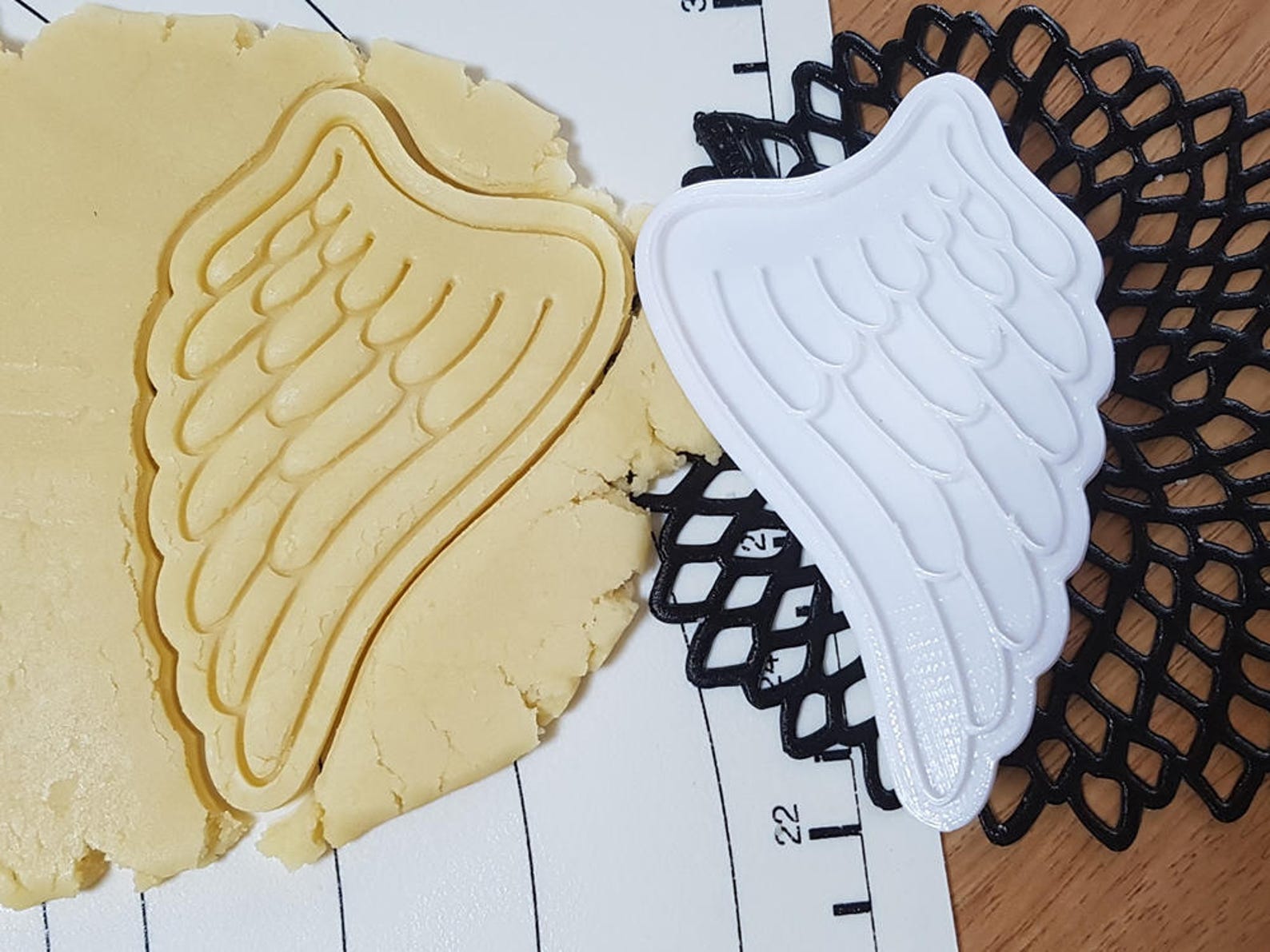 Angel Wings Cookie Cutter and Stamp Set Etsy