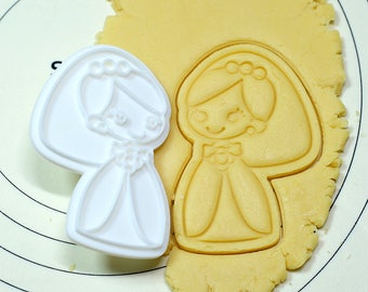 Cute Bride Cookie Cutter and Stamp