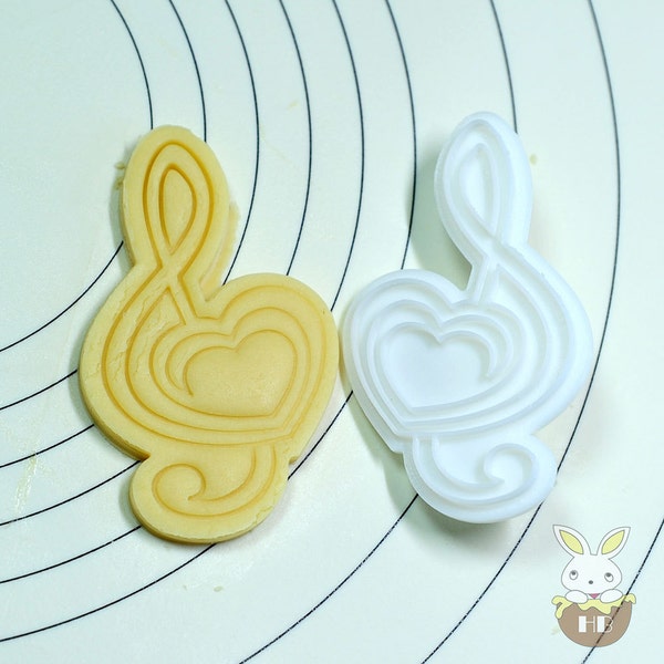 Treble Clef Cookie Cutter and Stamp Set
