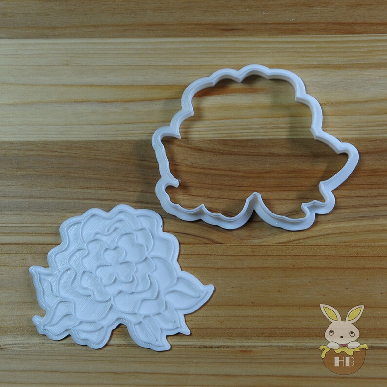 Peony Cookie Cutter and Stamp
