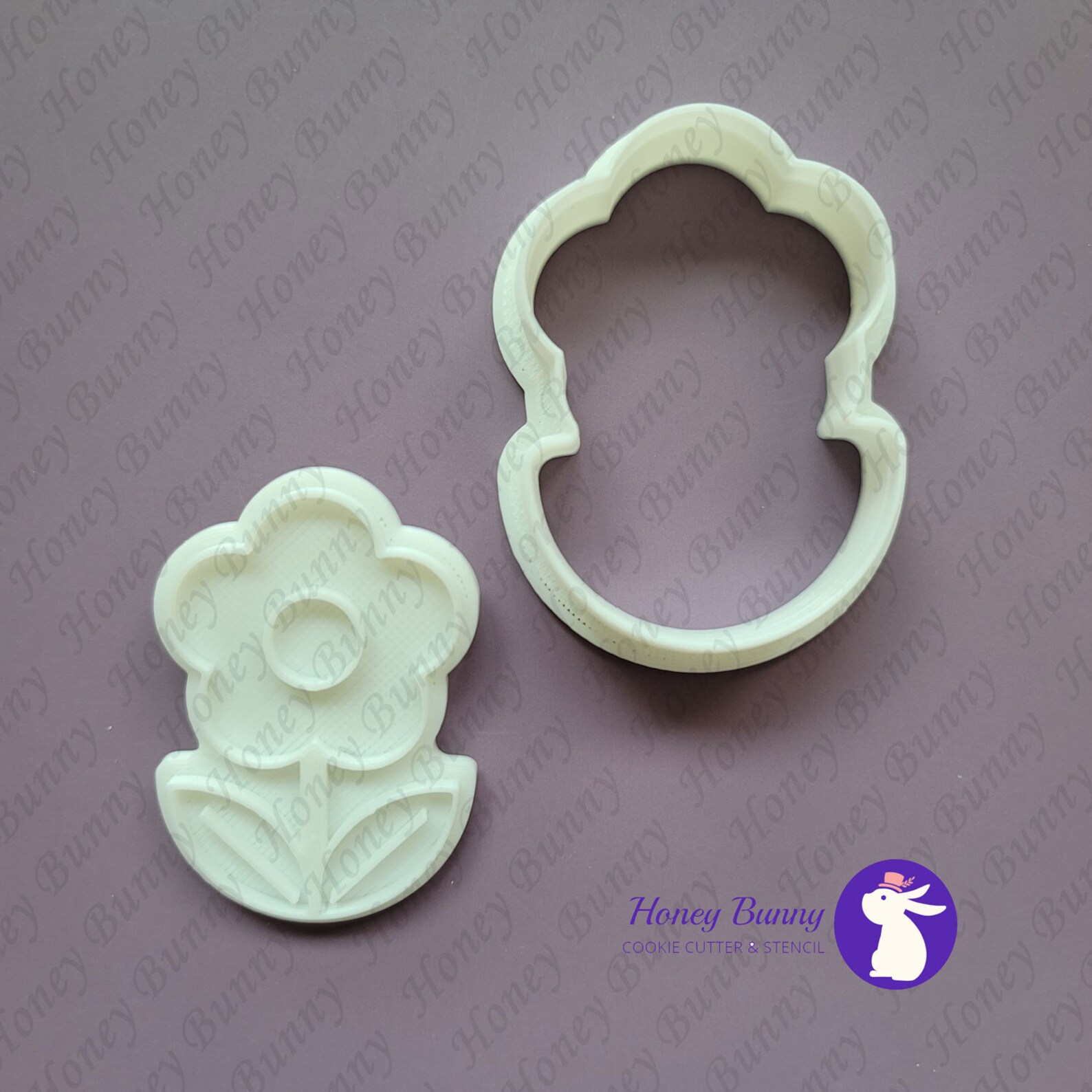 Flower Cookie Cutter and Stamp 10 / Flower Cookie Cutter / Etsy
