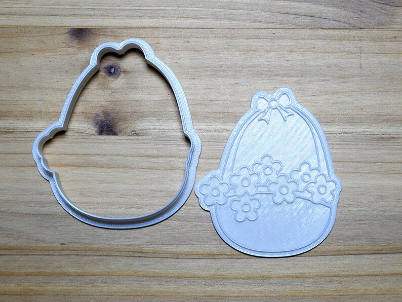 Ribbon Flower Basket Cookie Cutter and Stamp