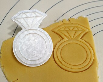 Diamond Ring Cookie Cutter and Stamp