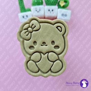Cortador de biscoitos de urso fofo / molde de relevo / cortador de biscoitos de animais
