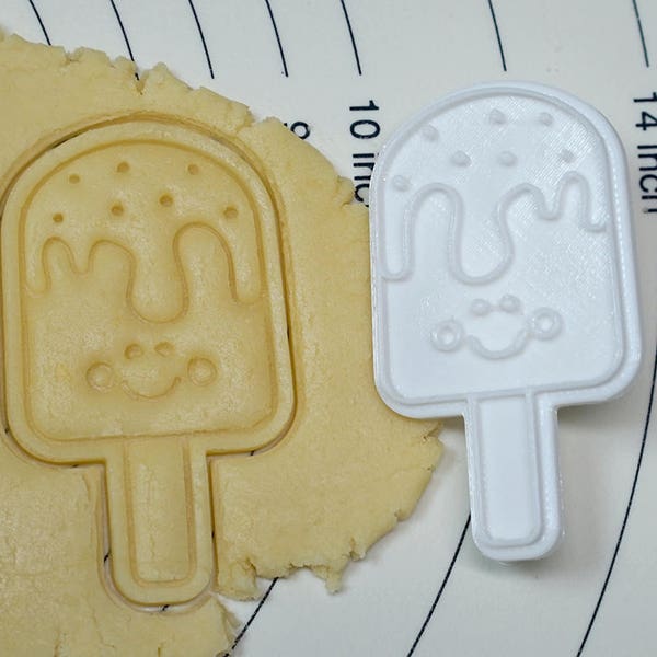 Chocolate Ice Bar Cookie Cutter and Stamp