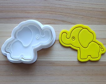 Baby Elephant Cookie Cutter and Stamp