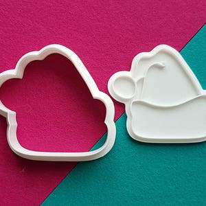 Santa Hat Cookie Cutter and Stamp - Etsy