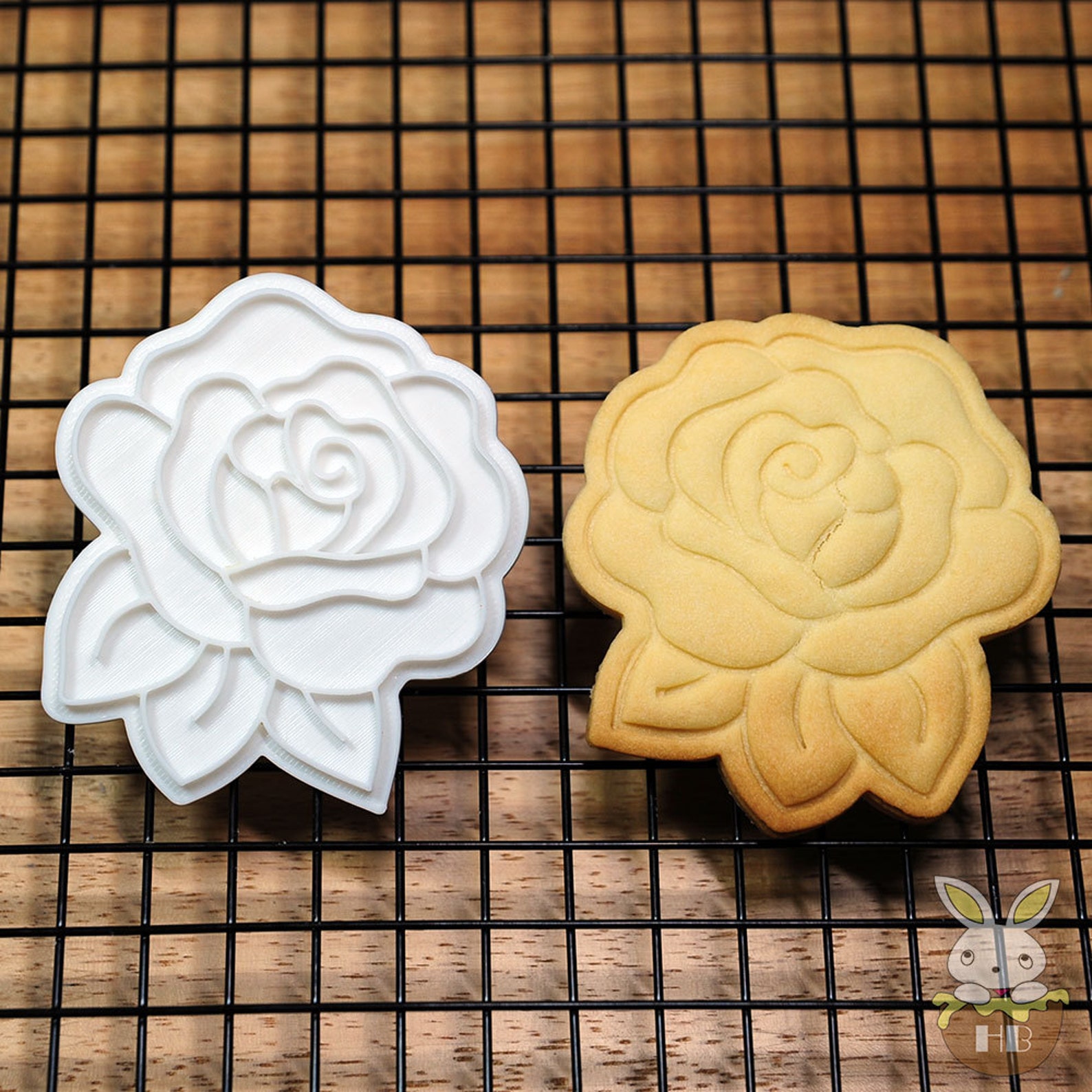 Rose Cookie Cutter and Stamp / Flower Cookie Cutter / Flower Etsy
