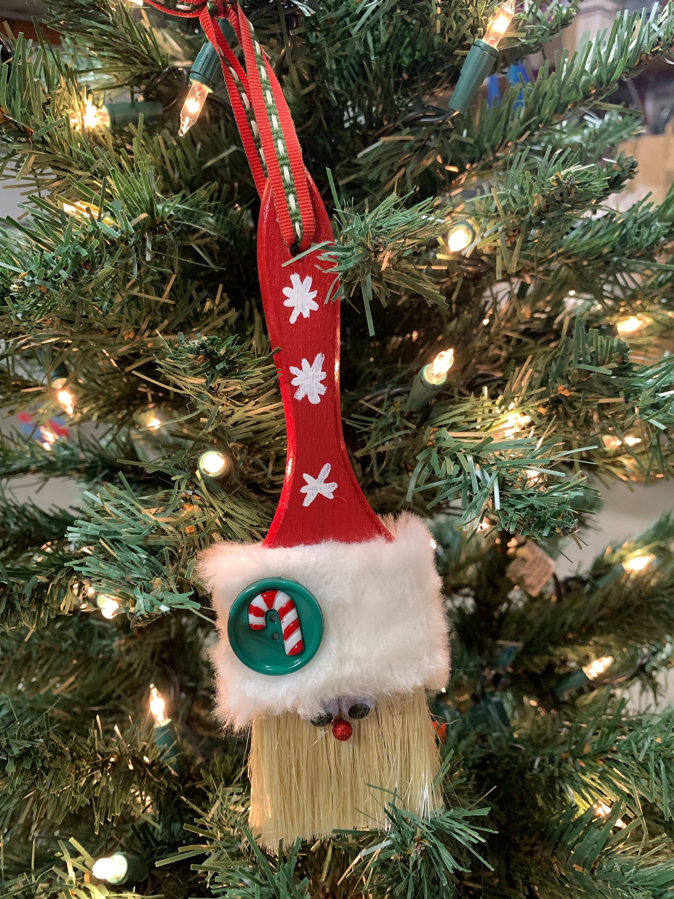 paintbrush santa ornament paintbrush santa ornament