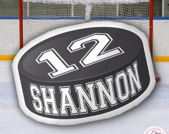 Personalized Hockey Puck Pillow