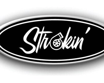 NEW Ford 2011-2016 F250-F350 Strokin Overlay Emblem Decal REAR White//Black